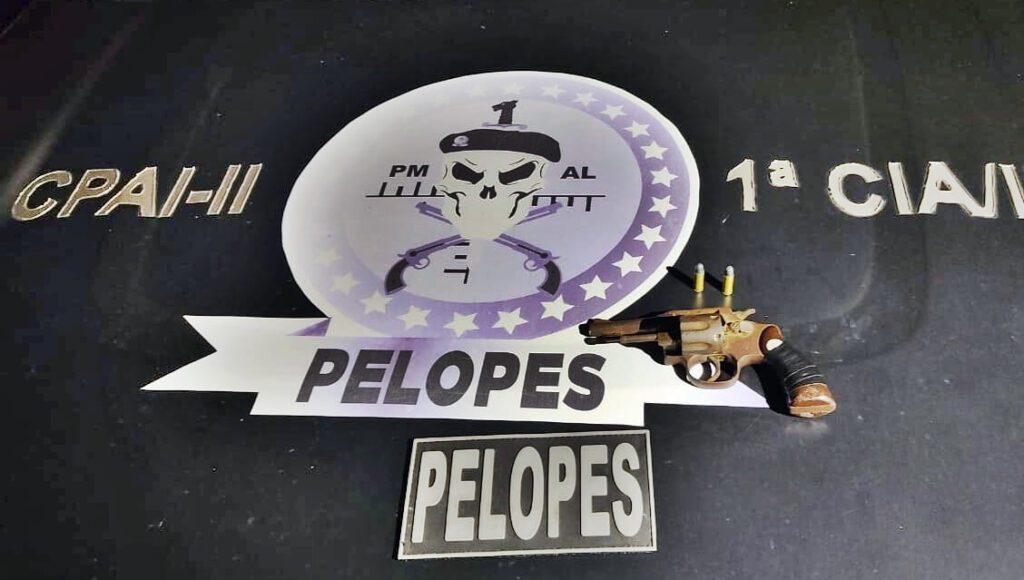 PELOPES da 1ª Cia prende homem com arma de fogo em Campo Alegre 1 Cortesia 1ª Cia/Ind