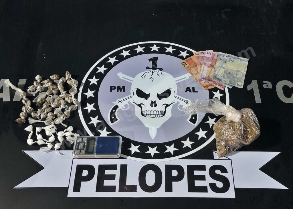 Marido foge, mas mulher é presa com cocaína e maconha em Jequiá da Praia 1 1ª Cia/Ind