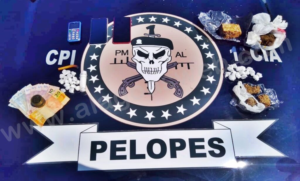 Pelopes desmantela ponto de venda de drogas no Hélio Jatobá em São Miguel dos Campos 1 1ª Cia/Ind
