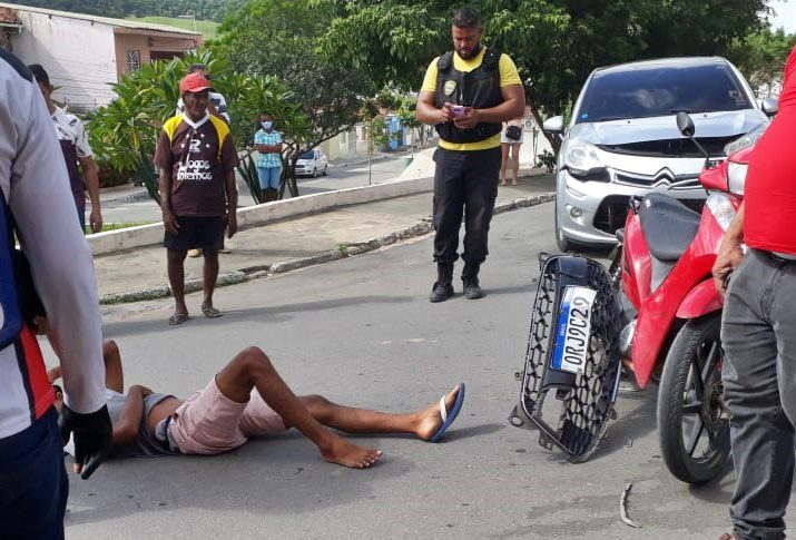 Motociclista é socorrido com escoriações após colisão em São Miguel dos Campos 1 AlagoasWeb/Cortesia internauta