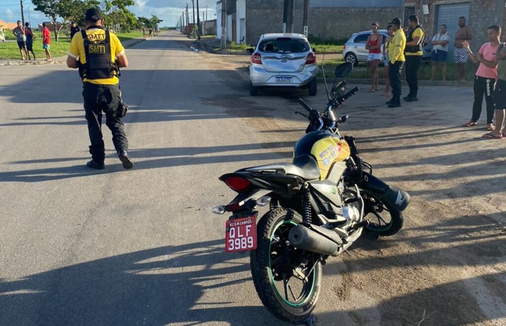 Acidente com motocicleta em São Miguel