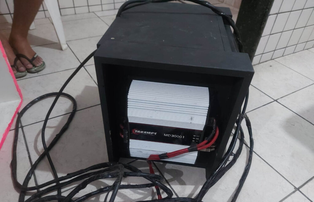 PM apreende equipamento de som após denúncia em Boca da Mata