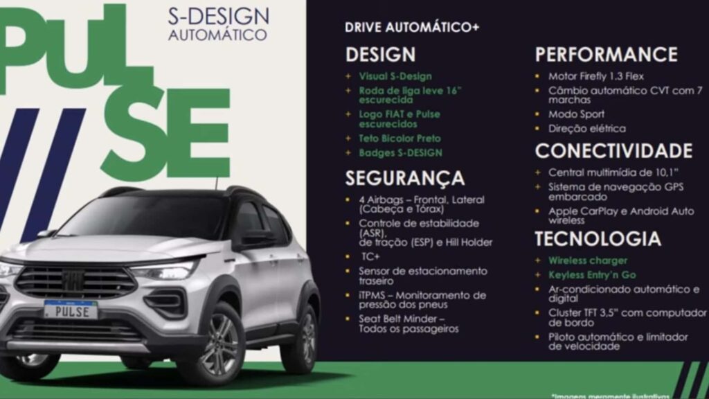 Fiat Pulse S-Design está chegando - Foto:divulgação