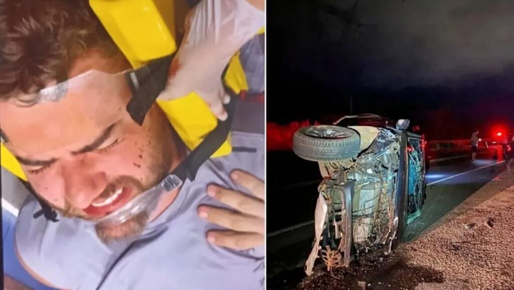 Cantor Zé Neto, da dupla Zé Neto e Cristiano, sofre acidente de carro no interior de MG