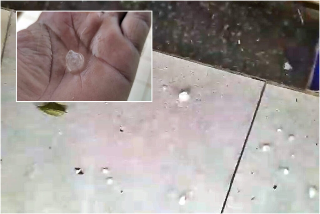 Chuva de granizo é registrada no interior de Alagoas