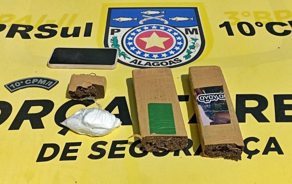 Mulher é presa transportando 1 kg de maconha em mototáxi na cidade de Teotônio Vilela