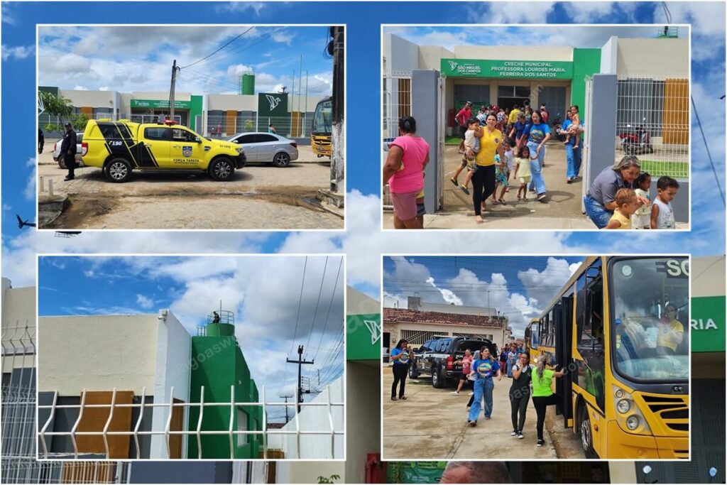 Tentativa de homicídio acaba com homem armado preso dentro de creche em São Miguel dos Campos