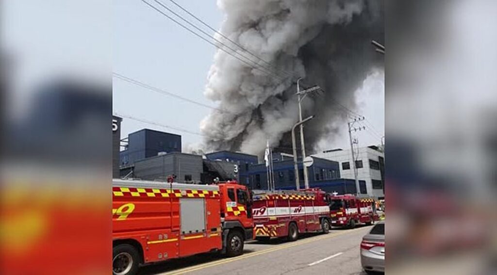 Incêndio em uma fábrica de baterias de lítio deixa pelo menos 16 mortos