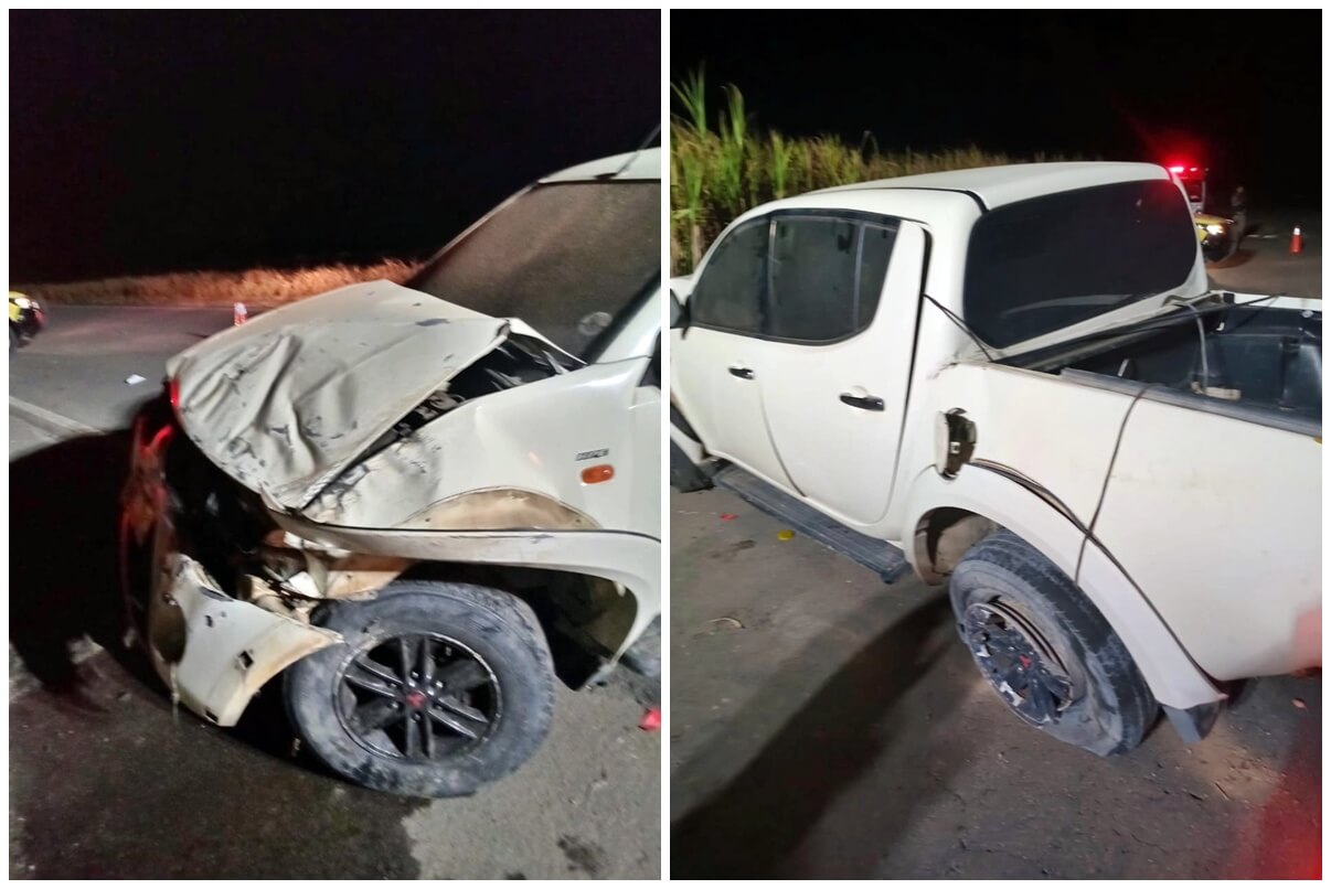 Mitsubishi L200 é abandonado após acidente na AL-220