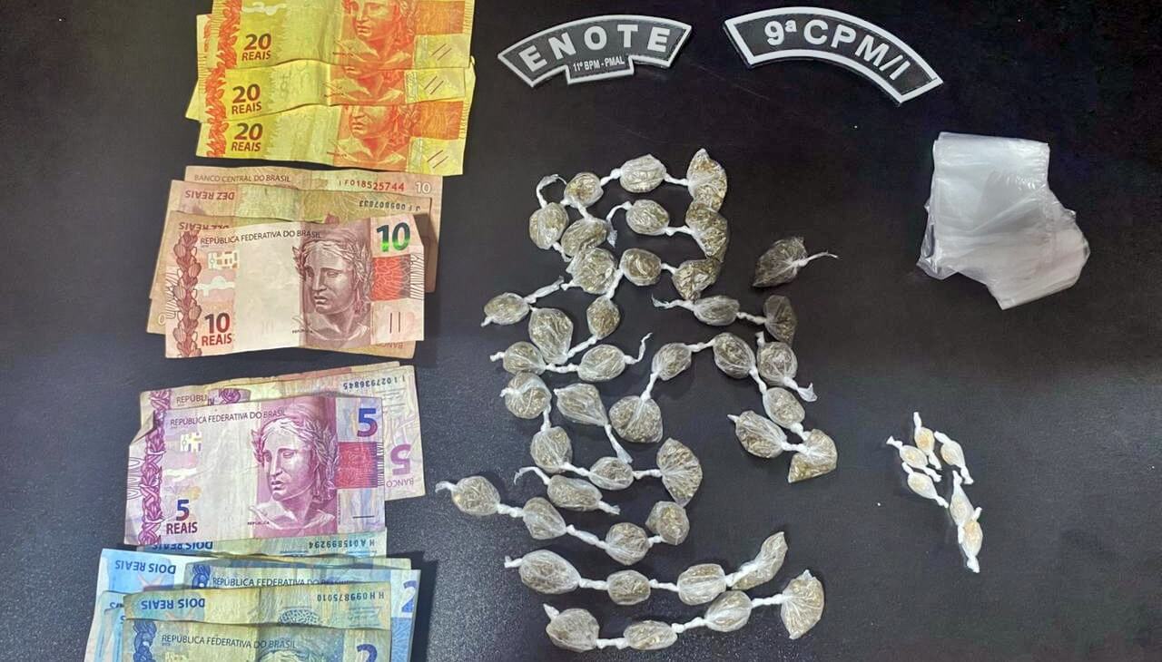 9ª Cia prende homem por tráfico de drogas em Coruripe