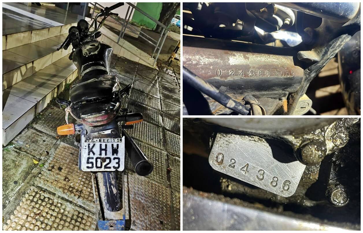 1ª Cia apreende moto adulterada durante patrulhamento em Roteiro
