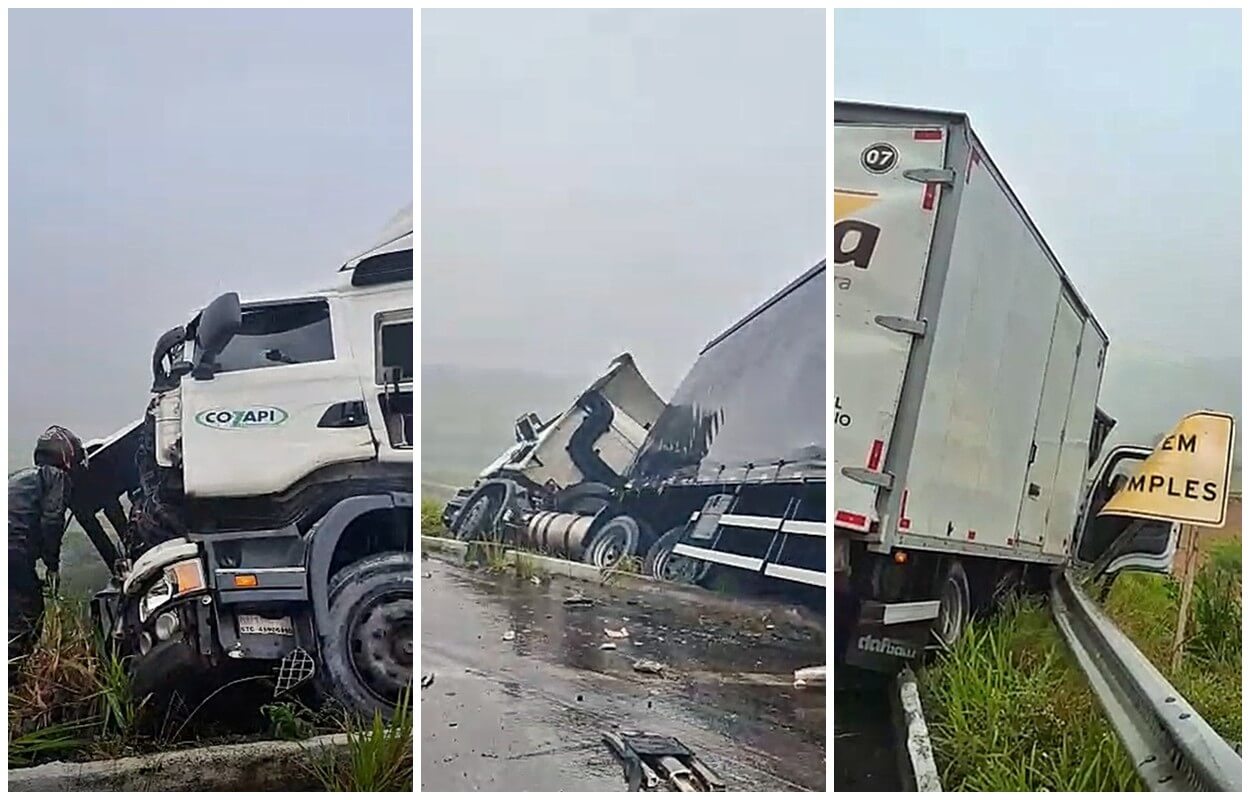 Colisão entre carretas causa lentidão na BR-101 em trecho entre São Miguel dos Campos e Pilar