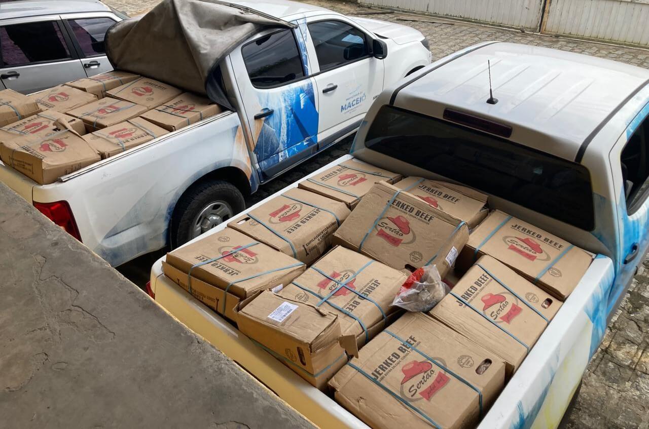Vigilância Sanitária apreende 1.500 kg de charque impróprios para consumo