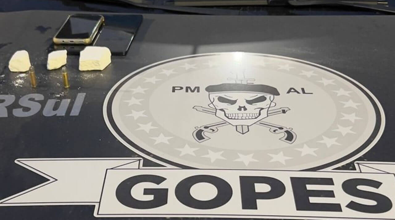 Acao rapida da 1a Cia impede homicidio e prende suspeito com drogas e municoes em Sao Miguel dos Campos 2