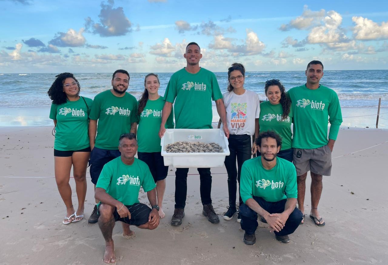 Biota realiza primeira soltura de tartarugas marinhas da temporada em Maceio 2