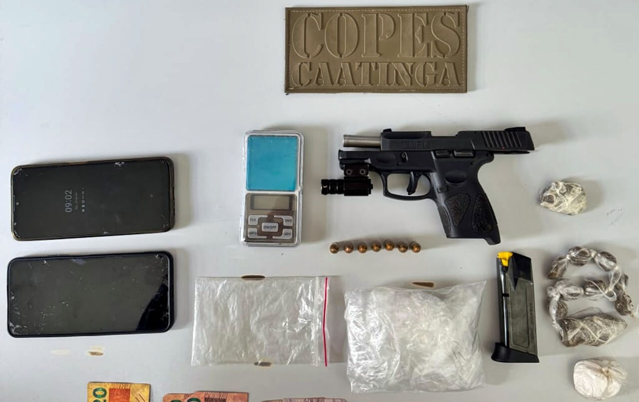 Copes prende dois jovens por tráfico de drogas e porte de arma em Piranhas