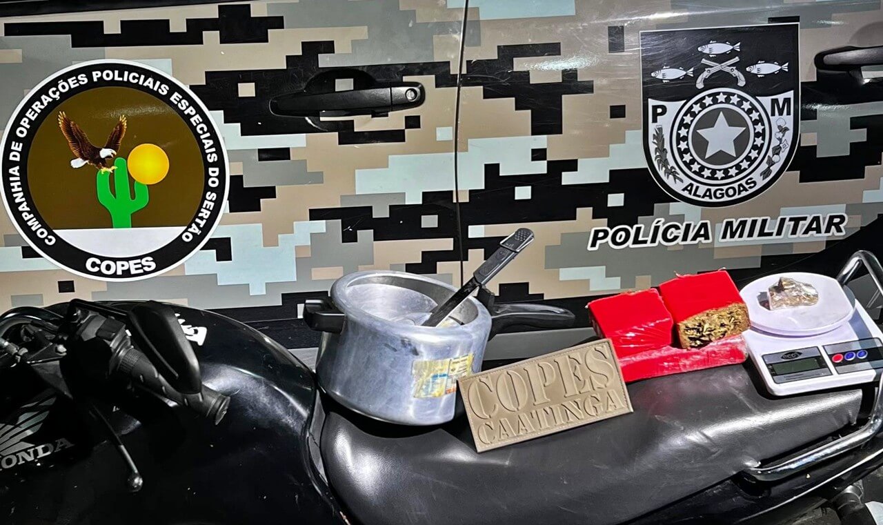 Homem é preso com drogas escondidas em panela de pressão em Dois Riachos