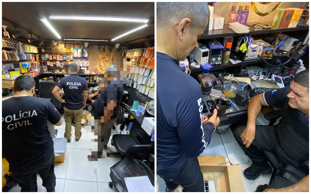 Operação cumpre 20 mandados de busca e apreensão em estabelecimentos suspeitos de vender celulares roubados