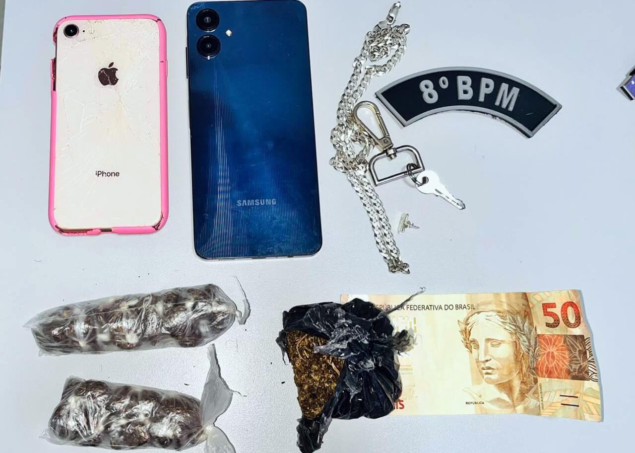 8º BPM prende dupla com drogas no Centro de Rio Largo