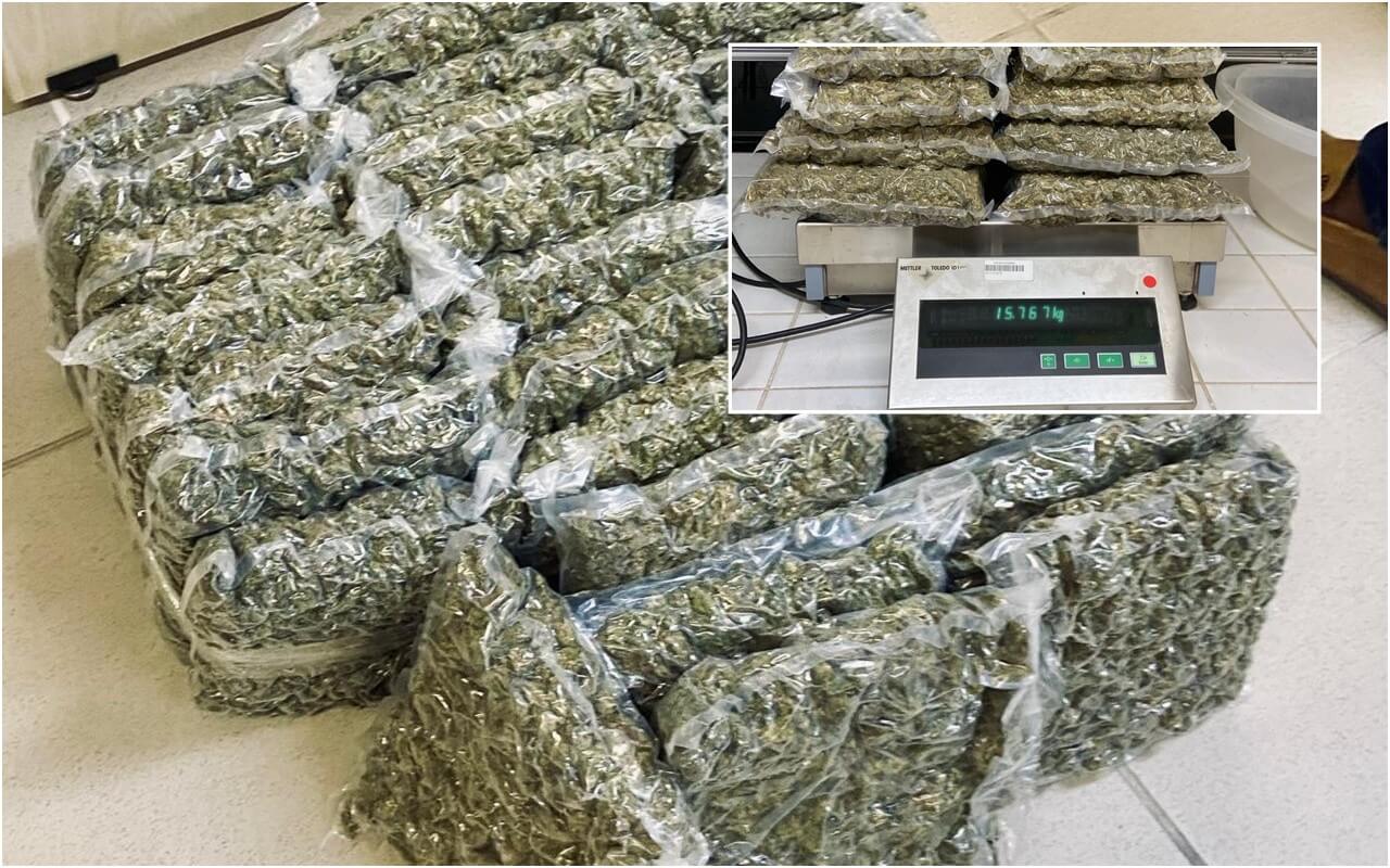 Ação do 8º BPM e Polícia Federal apreende mais de 15 kg de maconha no Aeroporto de Maceió