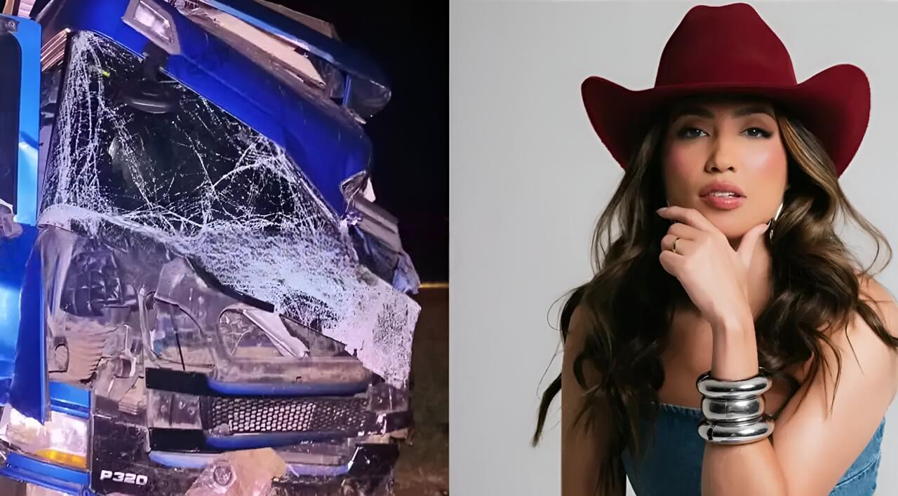 Ônibus de cantora sertaneja se envolve em acidente com 23 feridos