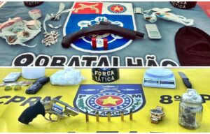 Operação do 8º BPM prende três traficantes e apreende drogas e armas em Rio Largo