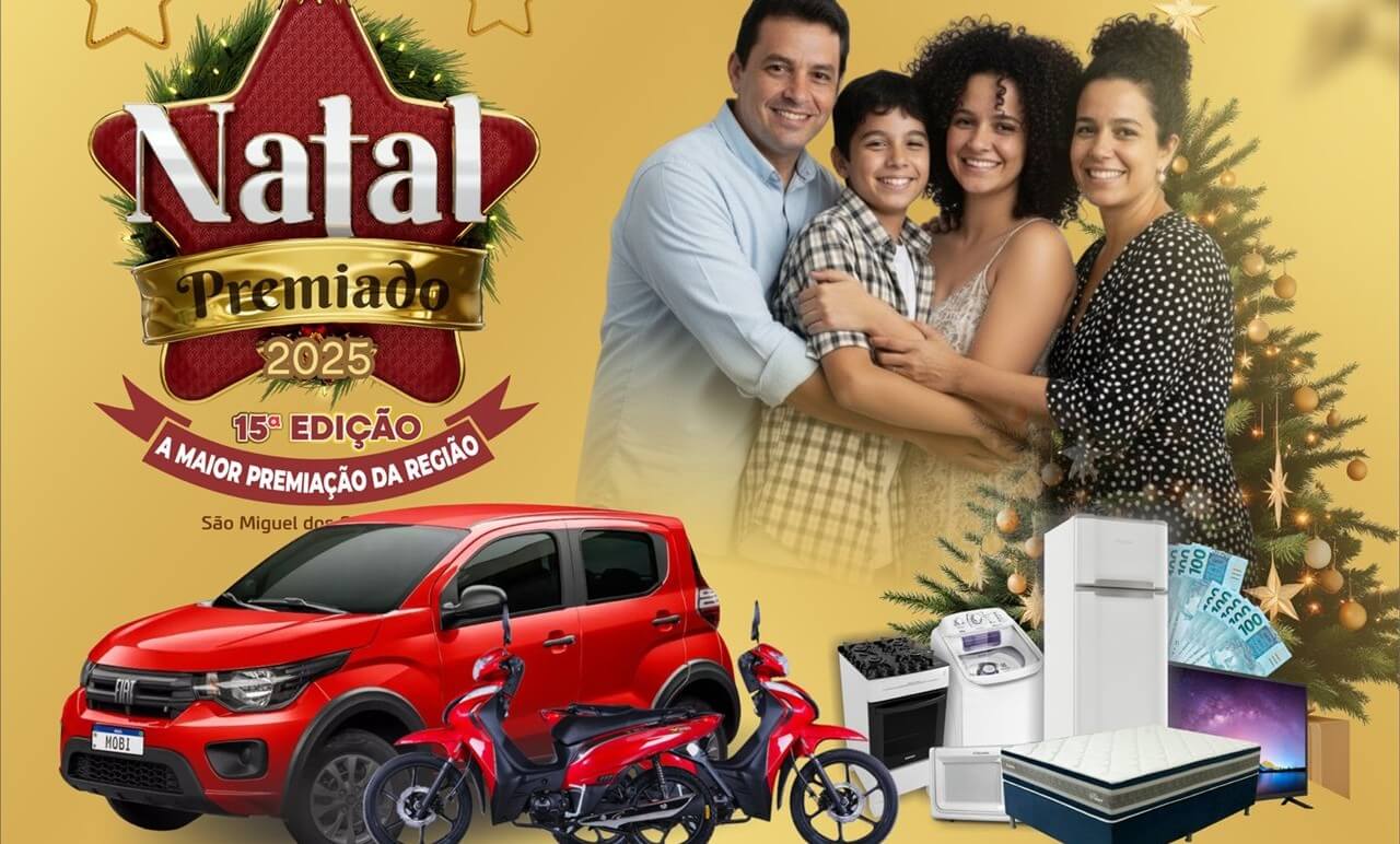 São Miguel dos Campos lança campanha 'Natal Premiado 2025' com mais de 40 prêmios