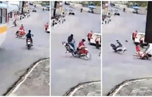 Assista: Câmeras flagram acidente entre moto conduzidas por menores em Boca da Mata