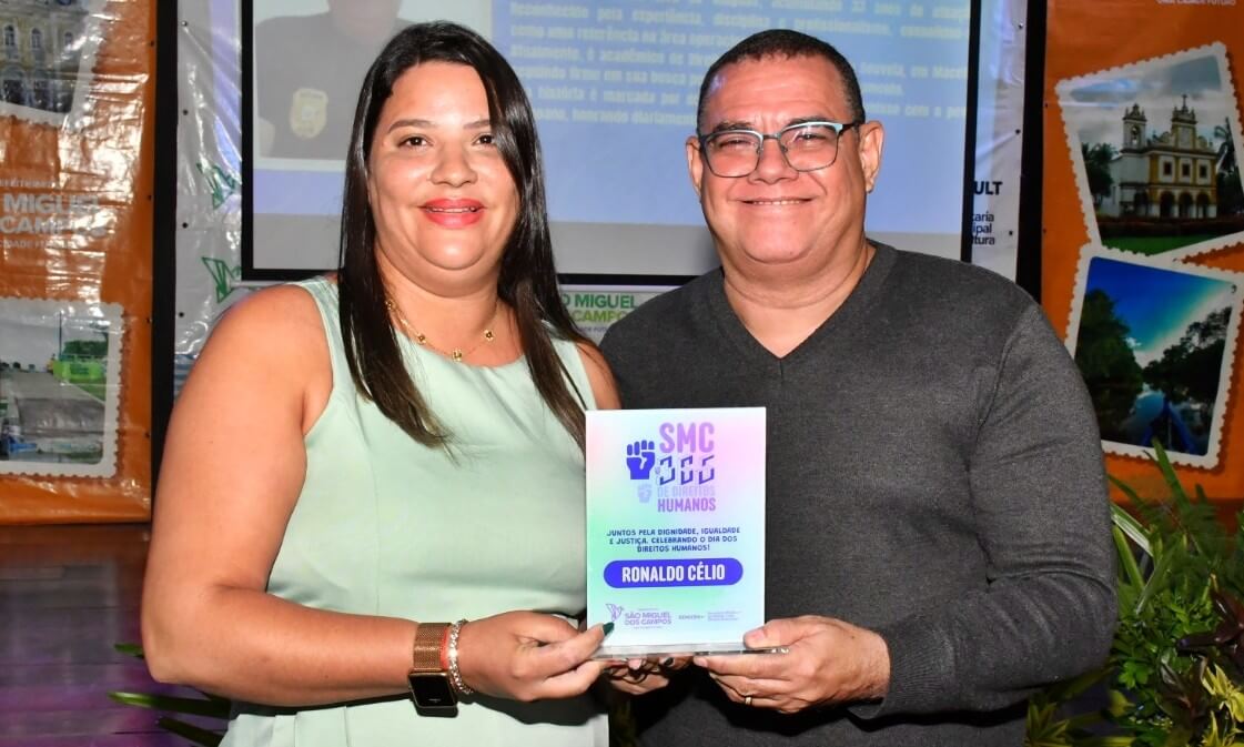 Chefe de Operações da 6ª DRP é homenageado com Prêmio de Direitos Humanos em São Miguel dos Campos