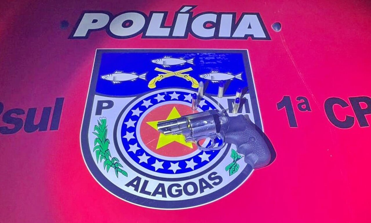 Homem de 30 anos é preso pela 1ª Cia com revólver calibre 38 em Anadia