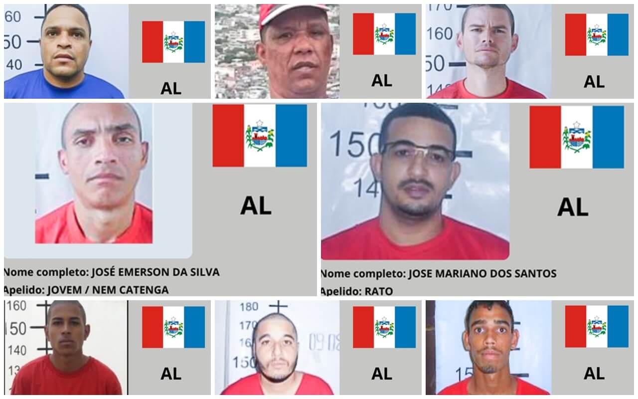 Quem são os alagoanos entre os fugitivos mais procurados do Brasil
