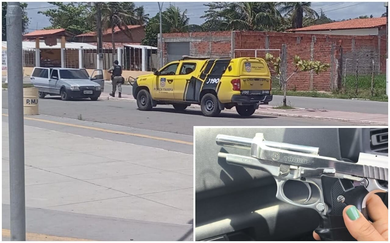 8º BPM apreende arma de fogo e drogas durante ação na orla lagunar de Pilar