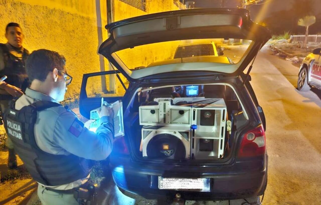 Na Base do Sossego apreende 10 equipamentos de som no fim de semana