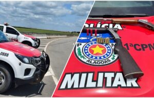 1ª Cia prende procurado por roubo em Campo Alegre e apreende armas em Anadia