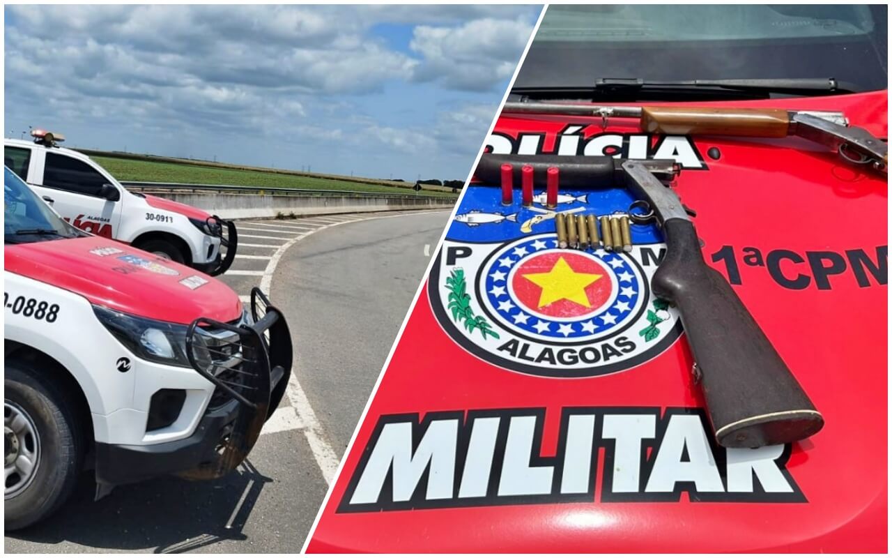 1ª Cia prende procurado por roubo em Campo Alegre e apreende armas em Anadia