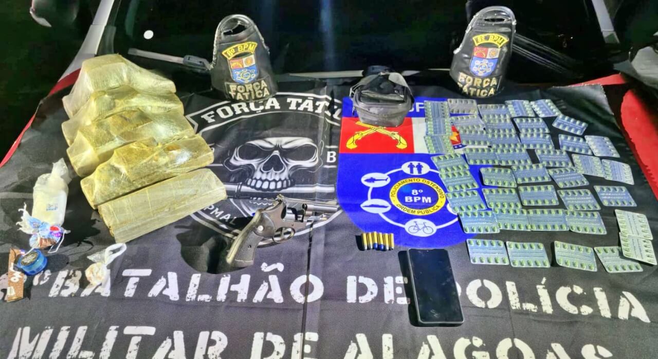 8º BPM prende traficante e apreende quase 5 kg de drogas em Rio Largo