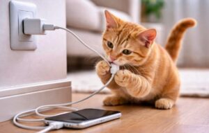 Fios e carregadores ampliam acidentes elétricos com pets em ambientes residenciais